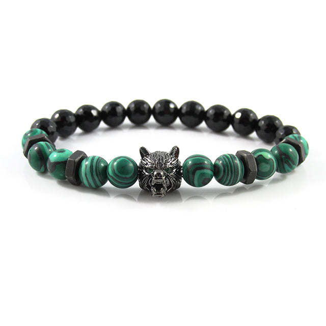 Lykaon | Malachite x Agate x Matte Black Bolts
