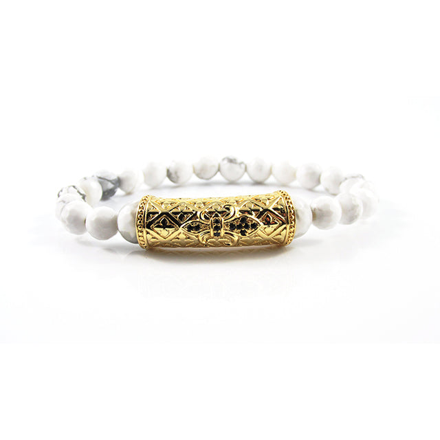 his & hers Royal | White Greek Howlite