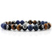 Black Evil Eye | Faceted Tiger Eye x Matte Lapis Lazuli