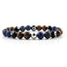 Black Evil Eye | Faceted Tiger Eye x Matte Lapis Lazuli