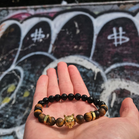 Lykaon | Matte Tiger Eye x Agate x Bolts