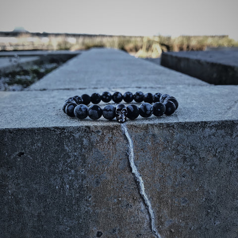 Skull | Matte Snowflake Obsidian