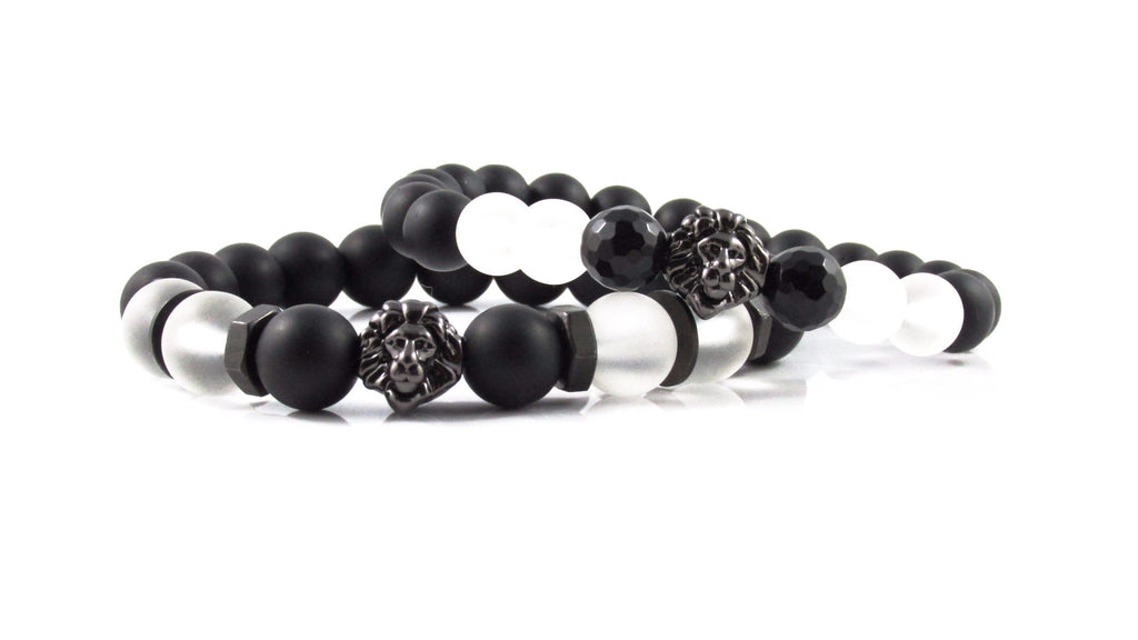 His & Hers Gunmetal Black Leo Matte Onyx x Frost x Bolts