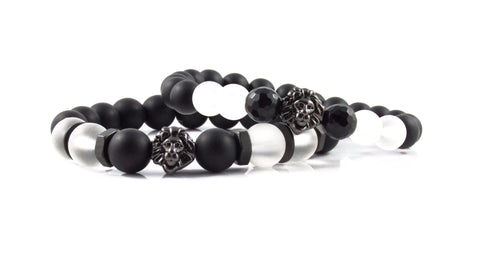 His & Hers Gunmetal Black Leo Matte Onyx x Frost x Bolts